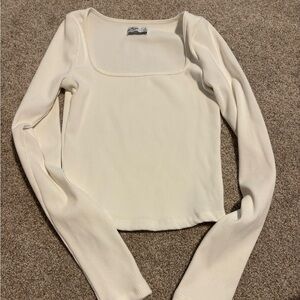 White hollister women’s full length tight top